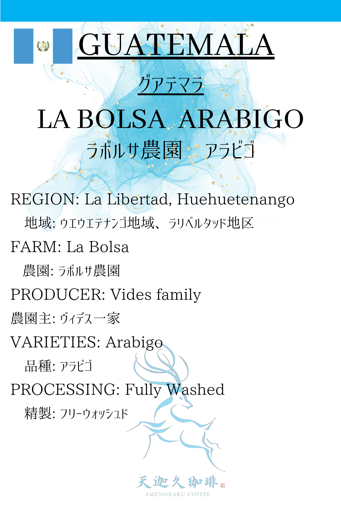 【グアテマラ】 ラ・ボルサ農園 アラビゴ